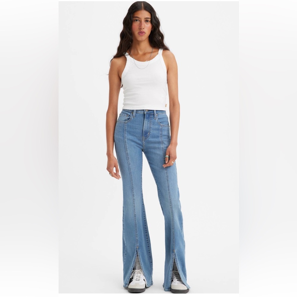 Levi's Womens 726 High Rise Flare Split Hem